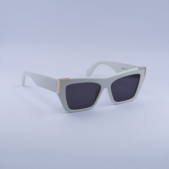 Palm Angels PERI099 HOLLYWOOD 0107 Sunglasses White Cat Eye Frame, Grey Lenses - Picture 1 of 11
